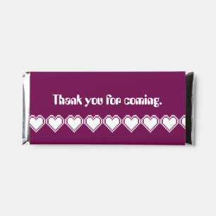 Our 8-Bit Hearts in Wine Hershey Bar Favors