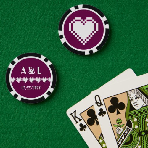 Our 8_Bit Hearts in Wine Poker Chips
