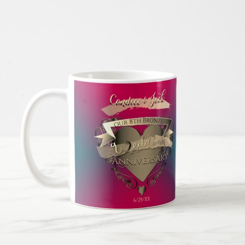 Our 8th Bronze Wedding Anniversary Tourmaline Co Coffee Mug