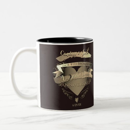 Our 8th Bronze Wedding Anniversary Two_Tone Coffee Mug