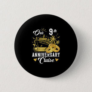 Our 9th Anniversary Golden Cruise Vacation Couple Button