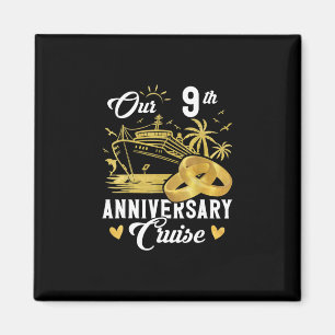 Our 9th Anniversary Golden Cruise Vacation Couple Magnet