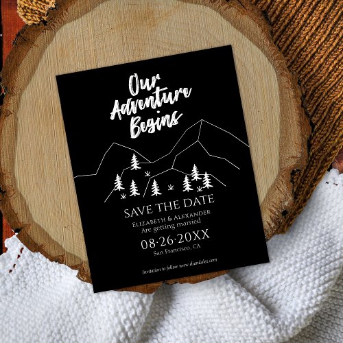 Our Adventure Begins Forest Wedding Save The Date