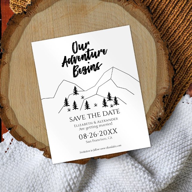 Our Adventure Begins Forest Wedding Save The Date (Creator Uploaded)