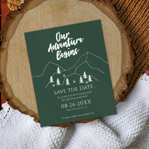 Our Adventure Begins Forest Wedding Save The Date