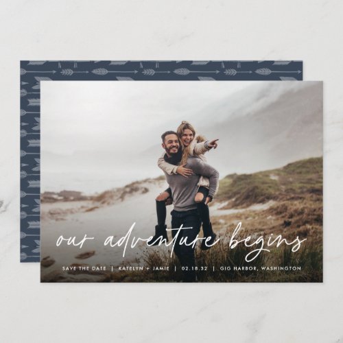 Our Adventure Begins  Full Photo Save The Date