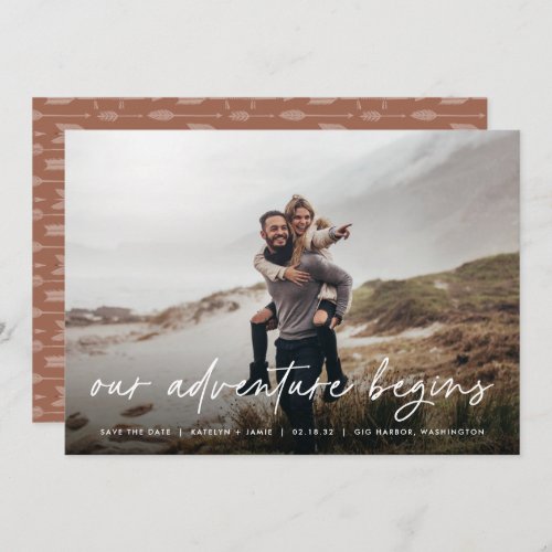 Our Adventure Begins  Full Photo Save The Date