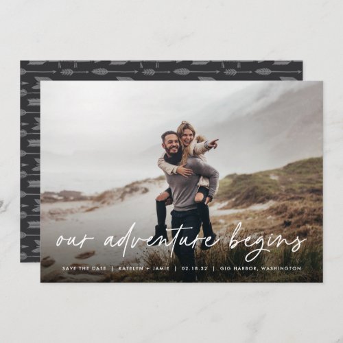 Our Adventure Begins  Full Photo Save The Date