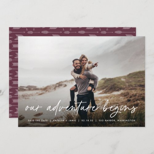 Our Adventure Begins  Full Photo Save The Date