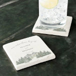 Our Adventure Begins Mountain Wedding Favors Stone Coaster<br><div class="desc">Our Adventure Begins Mountain Wedding Favor coasters</div>