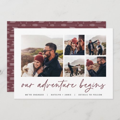 Our Adventure Begins  Multi Photo Engagement Announcement