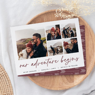 Our Adventure Begins Multi Photo Engagement Announcement