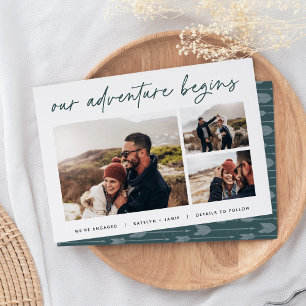 Our Adventure Begins Multi Photo Engagement Announcement