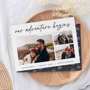 Our Adventure Begins Multi Photo Engagement Announcement