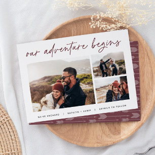 Our Adventure Begins Multi Photo Engagement Announcement