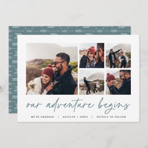 Our Adventure Begins  Multi Photo Engagement Announcement