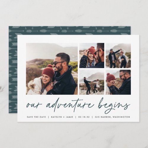 Our Adventure Begins  Multi Photo Save The Date