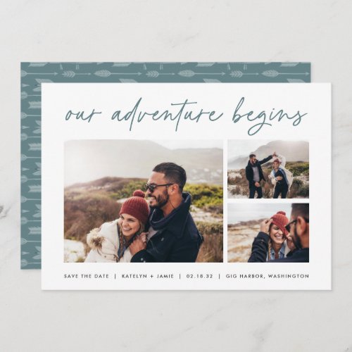 Our Adventure Begins  Multi Photo Save The Date