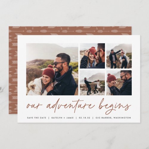 Our Adventure Begins  Multi Photo Save The Date