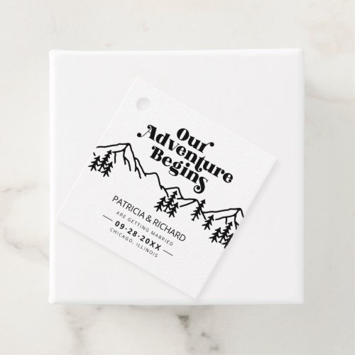 Our Adventure Begins Outdoor Wedding Save The Date Favor Tags