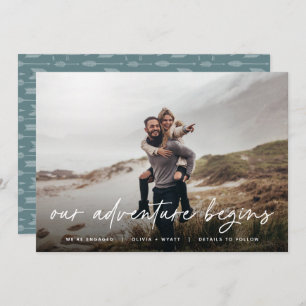 Our Adventure Begins Photo Engagement Announcement