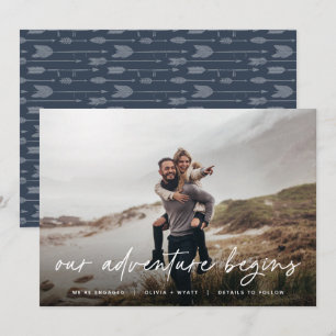 Our Adventure Begins   Photo Engagement Announcement