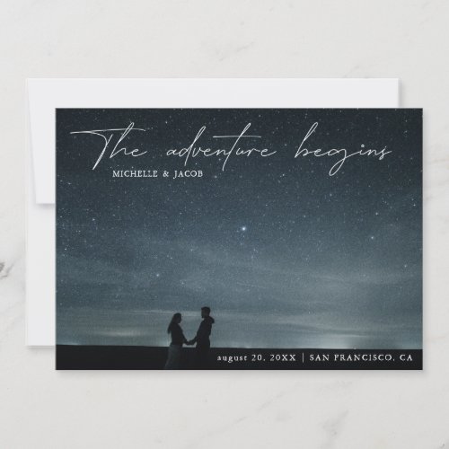 Our Adventure Begins Photo Save The Date Card