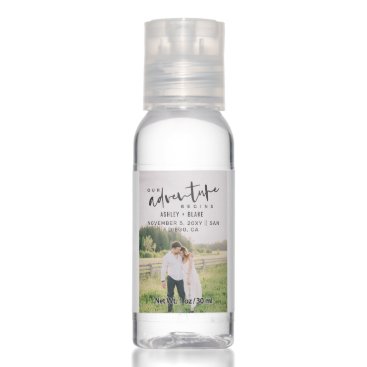 Our Adventure Begins Photo Wedding Save the Date Hand Sanitizer