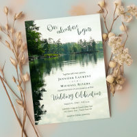 Our adventure begins rustic lakeside wedding