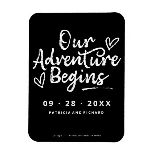 Our Adventure Begins Save The  Date Non Photo Magnet