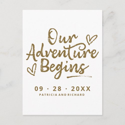 Our Adventure Begins Save The Date Non Photo Postcard