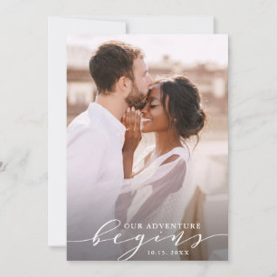 Our Adventure Begins Wedding Photo Save The Date