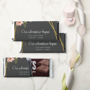 Our Adventure Begins Wedding Thank You Hershey Bar Favors