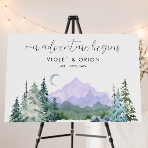 Our Adventure Begins Wedding Welcome Sign