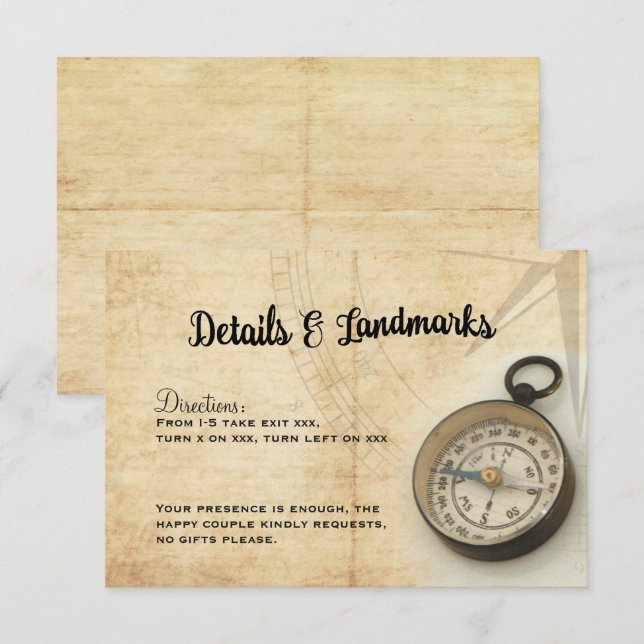 Our Adventure Continues Anniversary Details Card (Front/Back)