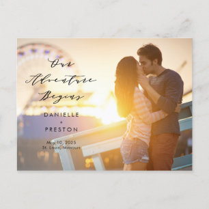 Our Adventure EDITABLE COLOR Save The Date Postcard