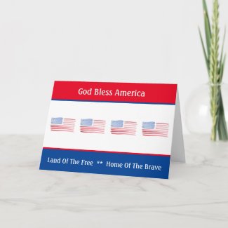 Patriotic USA Flag Note and Greeting Cards