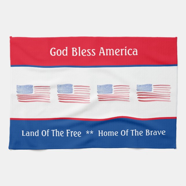 Our American Flag   Kitchen Towel (Horizontal)