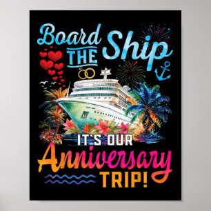 Our Anniversary Cruise Husband Wife Couples Cruise Poster