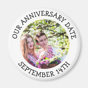 Our Anniversary Date Personalized Reminder Magnet