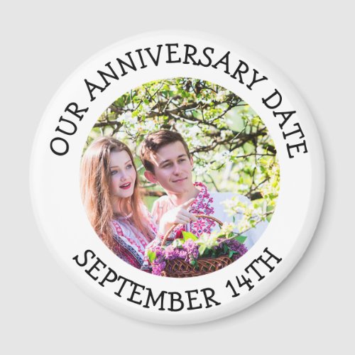 Our Anniversary Date Personalized Reminder Magnet