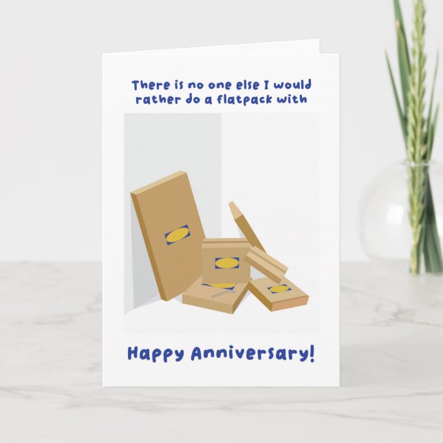 Our Anniversary Flatpack Card (Front)
