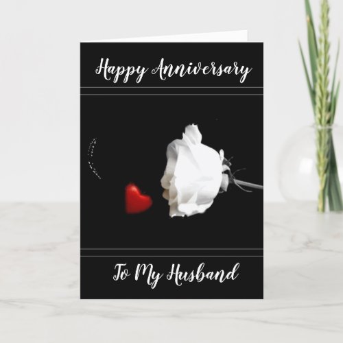 OUR ANNIVERSARY HUSBAND U MEAN WORLD TO ME CARD