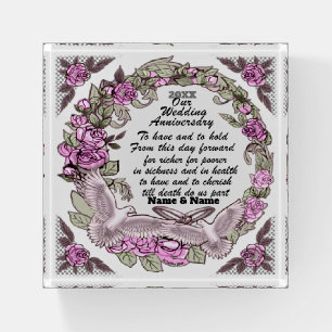 Our Anniversary  Paperweight