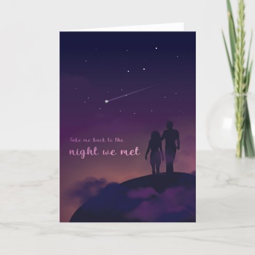 Our Anniversary Star Gazing Couple Card