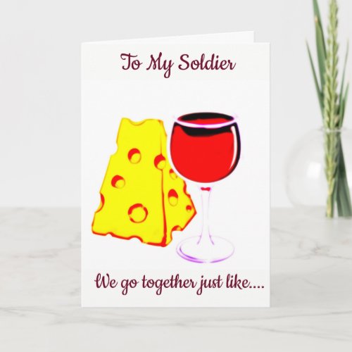 OUR ANNIVERSARY TO MY SOLDIER WITH LOVE CARD