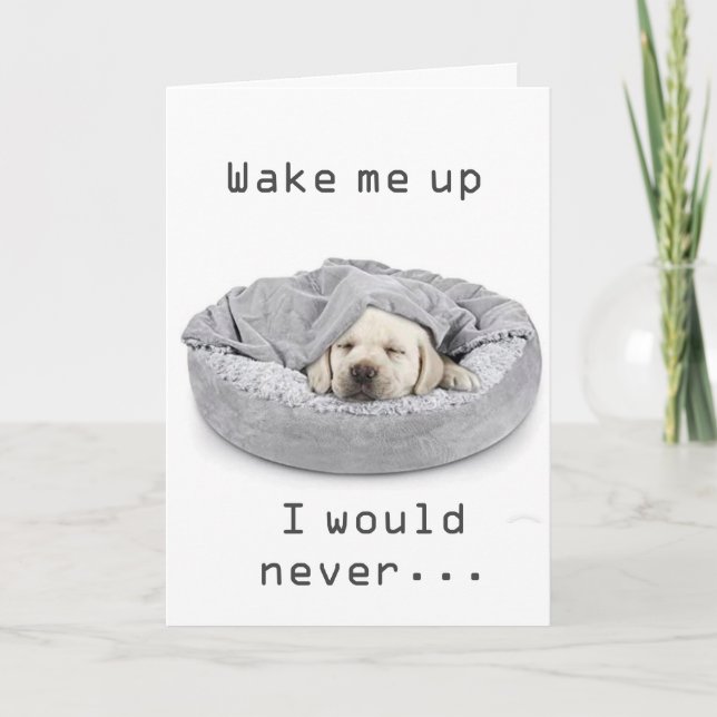 ***OUR ANNIVERSARY*** WAKE ME UP TO CELEBRATE CARD (Front)