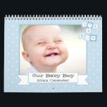 Our Baby Boy Custom Photo Calendar<br><div class="desc">Create a treasured keepsake of a year's worth of memories of your baby boy. Each page is a unique template with customizable graphics and texts with complementary grid background. Replace the text and placeholder images with your personal titles and photos for a truly priceless and cherished family record.</div>