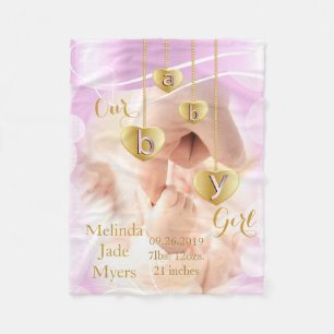 Our Baby Girl Fleece Blanket