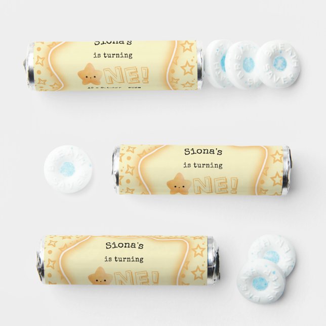 Our Baby Is Turning One Cute Star 1st Birthday Breath Savers® Mints (Assorted)